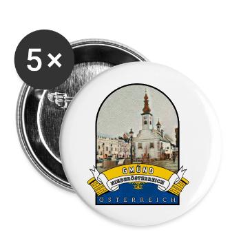Niederösterreich Gmünd Österreich Souvenir - Buttons groß 56 mm (5er Pack) - Weiß - Vorne