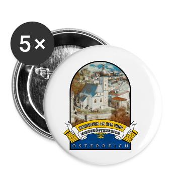 Niederösterreich Waidhofen An Der Ybbs Souvenir - Buttons groß 56 mm (5er Pack) - Weiß - Vorne