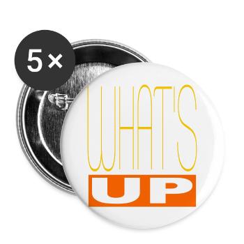 What's up - new design - Buttons large 2.2''/56 mm (5-pack) - white - Front