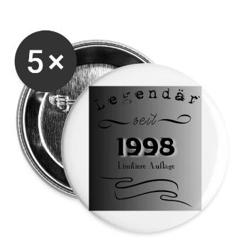 Legendär - Buttons groß 56 mm (5er Pack) - Weiß - Vorne