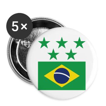 Brazil - Buttons large 2.2''/56 mm (5-pack) - white - Front