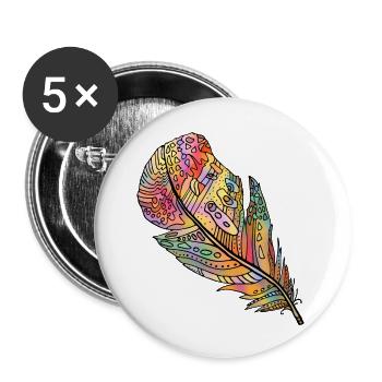 Feather - Buttons large 2.2''/56 mm (5-pack) - white - Front