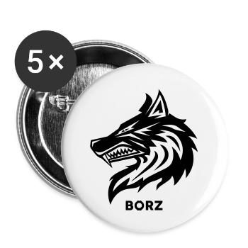 BORZ - Buttons large 2.2''/56 mm (5-pack) - white - Front
