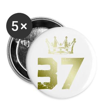 37 Number crown - Buttons large 2.2''/56 mm (5-pack) - white - Front