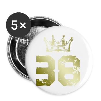 38 Number crown - Buttons large 2.2''/56 mm (5-pack) - white - Front