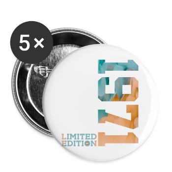 55TH BIRTHDAY LIMITED EDITION 1971 - Buttons large 2.2''/56 mm (5-pack) - white - Front