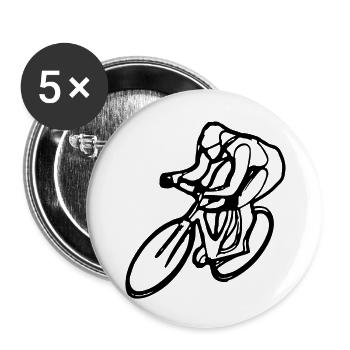 Vélo de route Vélo de route Cadeau de cycliste de route - Lot de 5 grands badges (56 mm) - blanc - Devant