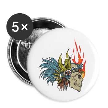 ocelotl - Buttons groß 56 mm (5er Pack) - Weiß - Vorne