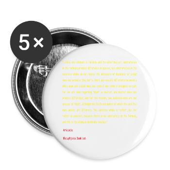 Aristotle Metaphysics Book ten - Buttons large 2.2''/56 mm (5-pack) - white - Front