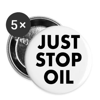 Just stop oil - Buttons large 2.2''/56 mm (5-pack) - white - Front