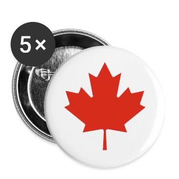 Montrez vos couleurs – Canada - Lot de 5 grands badges (56 mm) - blanc - Devant
