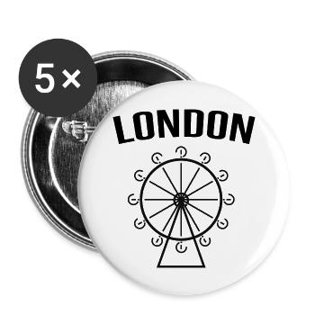 London - Buttons large 2.2''/56 mm (5-pack) - white - Front