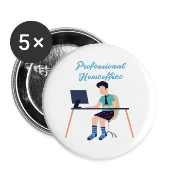 Professional,Home Office, Work,Office - Buttons large 2.2''/56 mm (5-pack) - white - Front