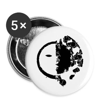 Sun Moon Mosaic Astrology Symbol Vector 1 - Buttons large 2.2''/56 mm (5-pack) - white - Front