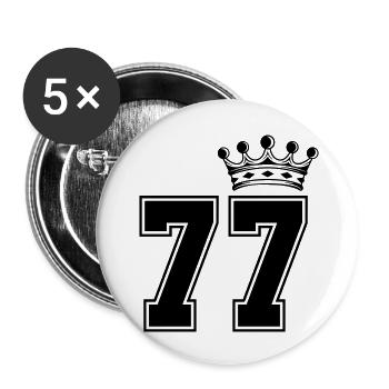 77 krone - Buttons groß 56 mm (5er Pack) - Weiß - Vorne