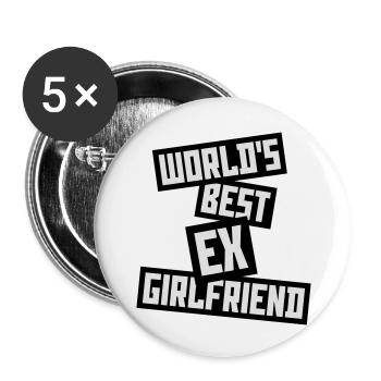 worlds best ex girlfriend - Buttons groß 56 mm (5er Pack) - Weiß - Vorne