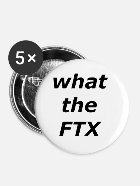 wtf ftx - Buttons groß 56 mm (5er Pack) - Weiß