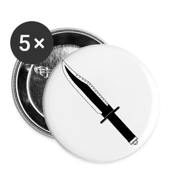 Knife survival - Buttons large 2.2''/56 mm (5-pack) - white - Front