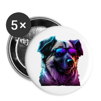 Anatolian Shepherd Dog Dogs Anatolian Shepherd - Buttons large 2.2''/56 mm (5-pack) - white - Front