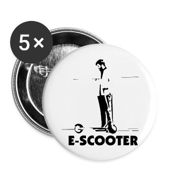 E-Scooter E-Roller Scooter - Buttons groß 56 mm (5er Pack) - Weiß - Vorne