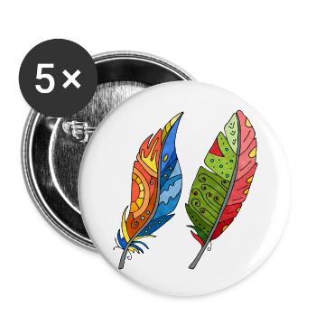 Pen - Buttons large 2.2''/56 mm (5-pack) - white - Front