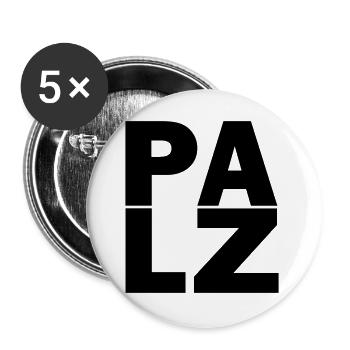 Pfalzluschd - Buttons groß 56 mm (5er Pack) - Weiß - Vorne