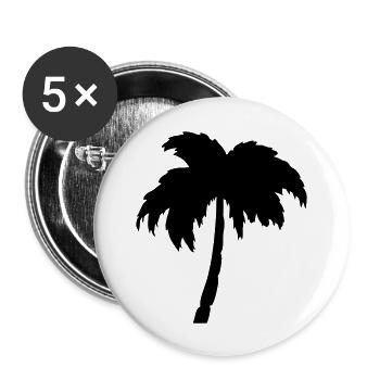 Palmier - Lot de 5 grands badges (56 mm) - blanc - Devant
