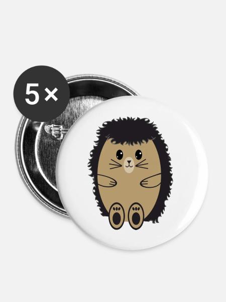 igel - Buttons groß 56 mm (5er Pack) - Weiß