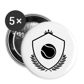 Armoiries de tennis - Lot de 5 grands badges (56 mm) - blanc - Devant