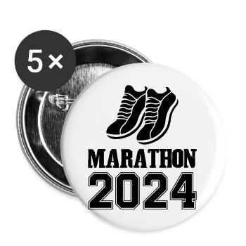 Marathon 2024 - Buttons large 2.2''/56 mm (5-pack) - white - Front