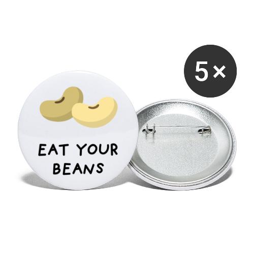 Eat Your Beans - Confezione da 5 spille grandi (56 mm)