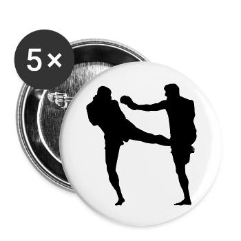 Kickboxers - Buttons large 2.2''/56 mm (5-pack) - white - Front