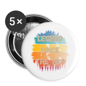70's Legend - Buttons large 2.2''/56 mm (5-pack) - white - Front