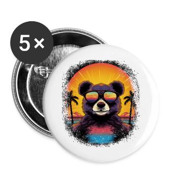 Fun Panda Panda Bear Sayings Geek Mammal Jokes - Buttons large 2.2''/56 mm (5-pack) - white - Front