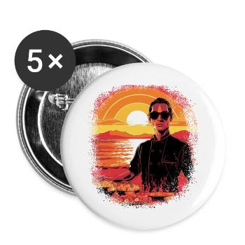 citation d’anniversaire dictons génial bday drôles dictons - Lot de 5 grands badges (56 mm) - blanc - Devant