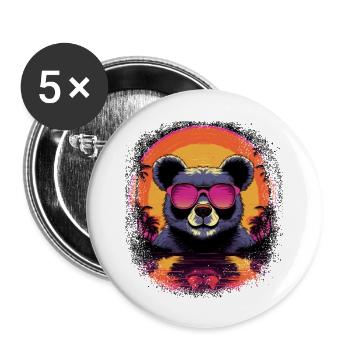bday grumbler drôle dictons growler blagues geek - Lot de 5 grands badges (56 mm) - blanc - Devant