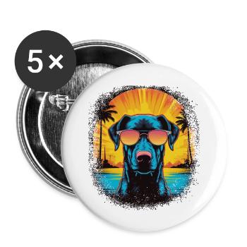 cool animal rights mammal animal welfare awesome - Buttons groß 56 mm (5er Pack) - Weiß - Vorne