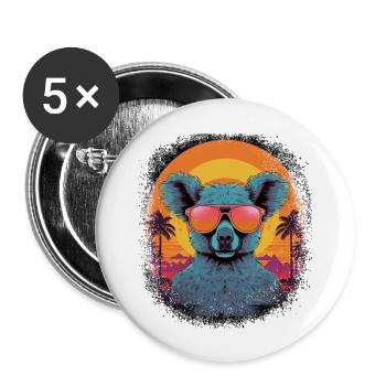 blagues idée cadeau idée cadeau anniversaire noël - Lot de 5 grands badges (56 mm) - blanc - Devant
