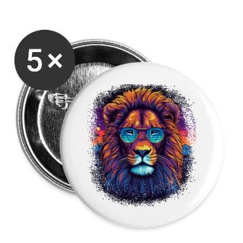 Geek né en 1979 Shirt Humor Blagues - Lot de 5 grands badges (56 mm) - blanc - Devant