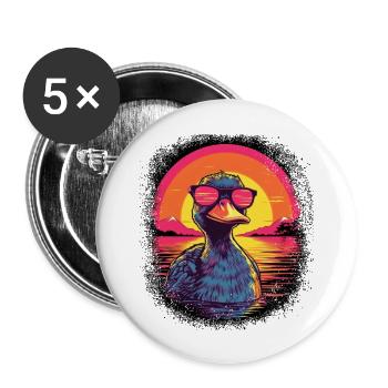 bathtube 4wd birthday present funny sayings aves - Buttons groß 56 mm (5er Pack) - Weiß - Vorne