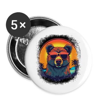 Drôle Citation Idée cadeau Idée cadeau Blagues Heureux Plaisir - Lot de 5 grands badges (56 mm) - blanc - Devant