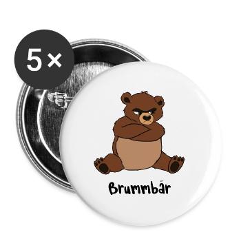 Bougon - Lot de 5 grands badges (56 mm) - blanc - Devant