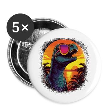 Super cadeau Trex Dictons Dino Boys - Lot de 5 grands badges (56 mm) - blanc - Devant
