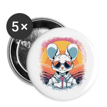 statement gift idea birthday coffee/teamug come - Buttons groß 56 mm (5er Pack) - Weiß - Vorne