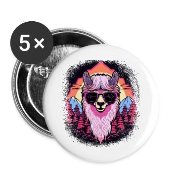 america funny quote peru llama gift present idea - Buttons groß 56 mm (5er Pack) - Weiß - Vorne