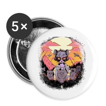 Fashion Nature Conservation Statement Down Under - Buttons large 2.2''/56 mm (5-pack) - white - Front