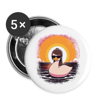 Birthday Joke Bday Children 4x4 America Bath - Buttons large 2.2''/56 mm (5-pack) - white - Front