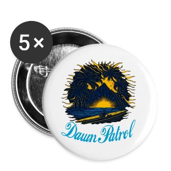 Dawn Patrol Palms Sunset - Buttons groß 56 mm (5er Pack) - Weiß - Vorne