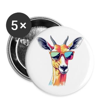 Mila Impala - Buttons groß 56 mm (5er Pack) - Weiß - Vorne