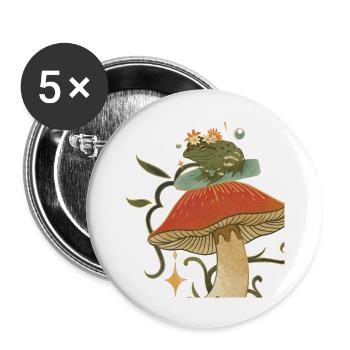 Retro Hive - Buttons large 2.2''/56 mm (5-pack) - white - Front
